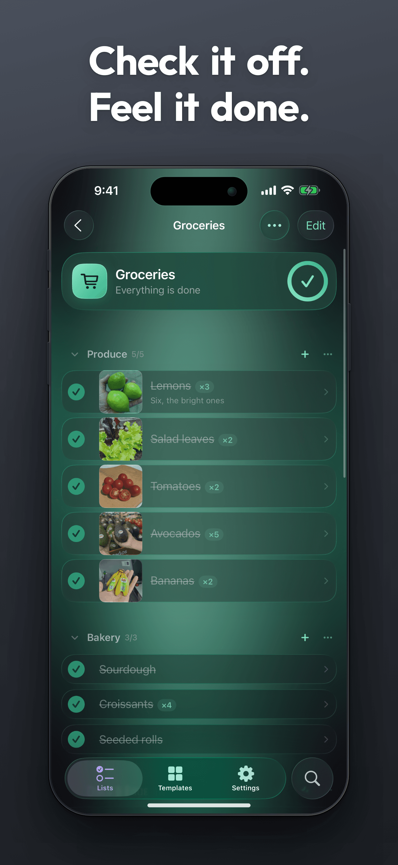 ChecklistIQ groceries list