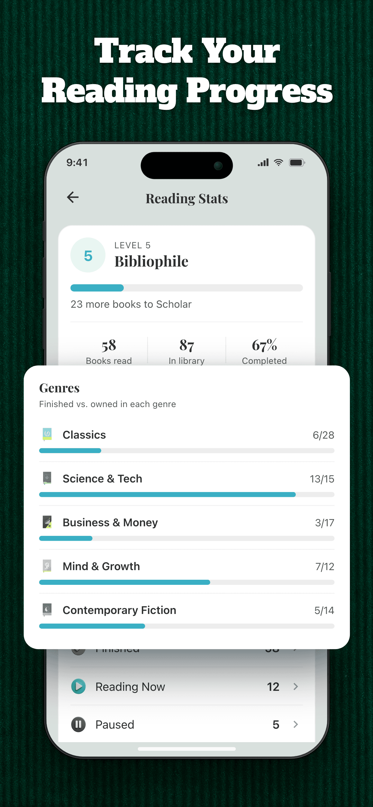 LitIQ reading stats